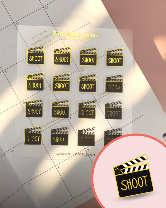 Shoot Gold Foil Planner Stickers