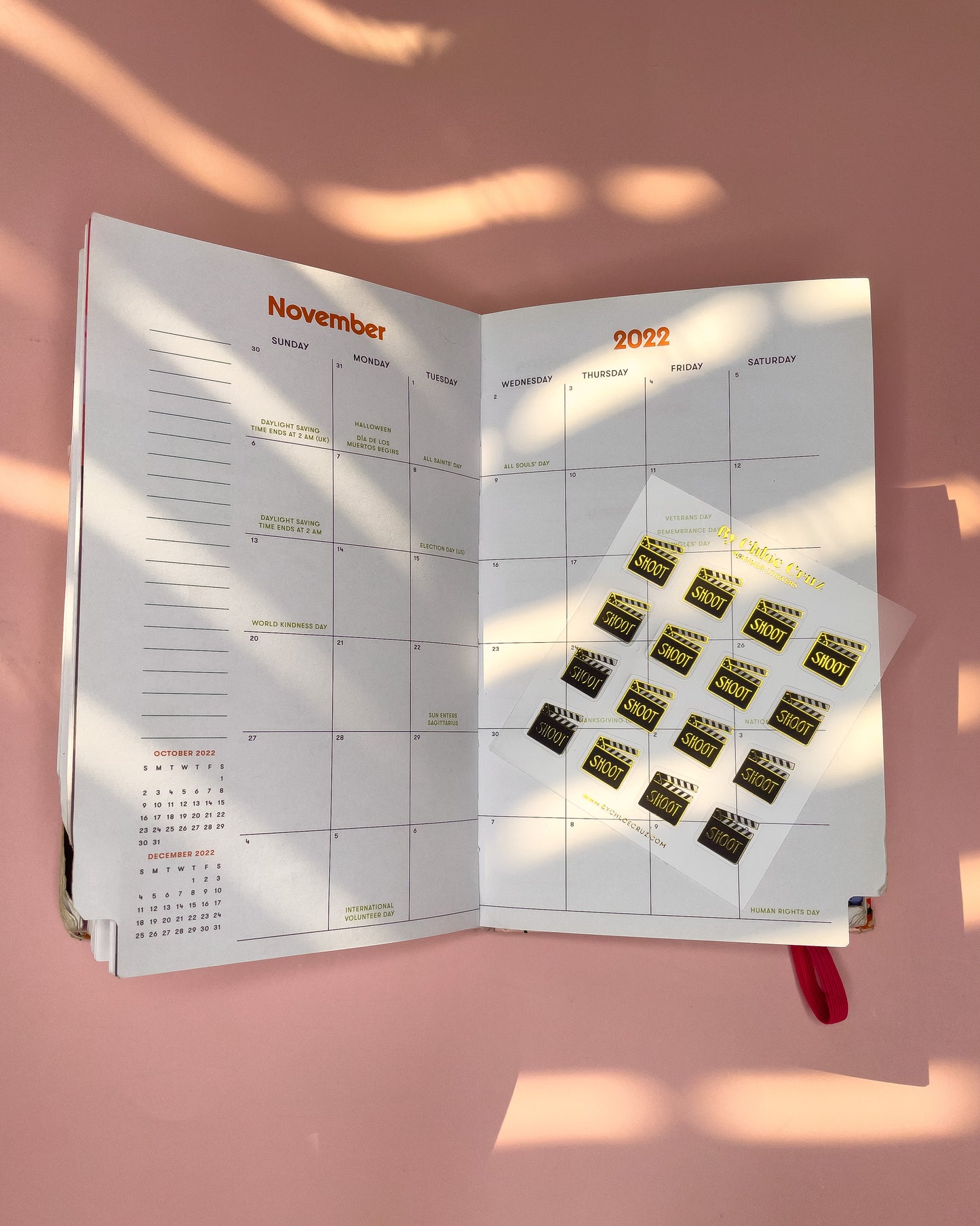Shoot Gold Foil Planner Stickers