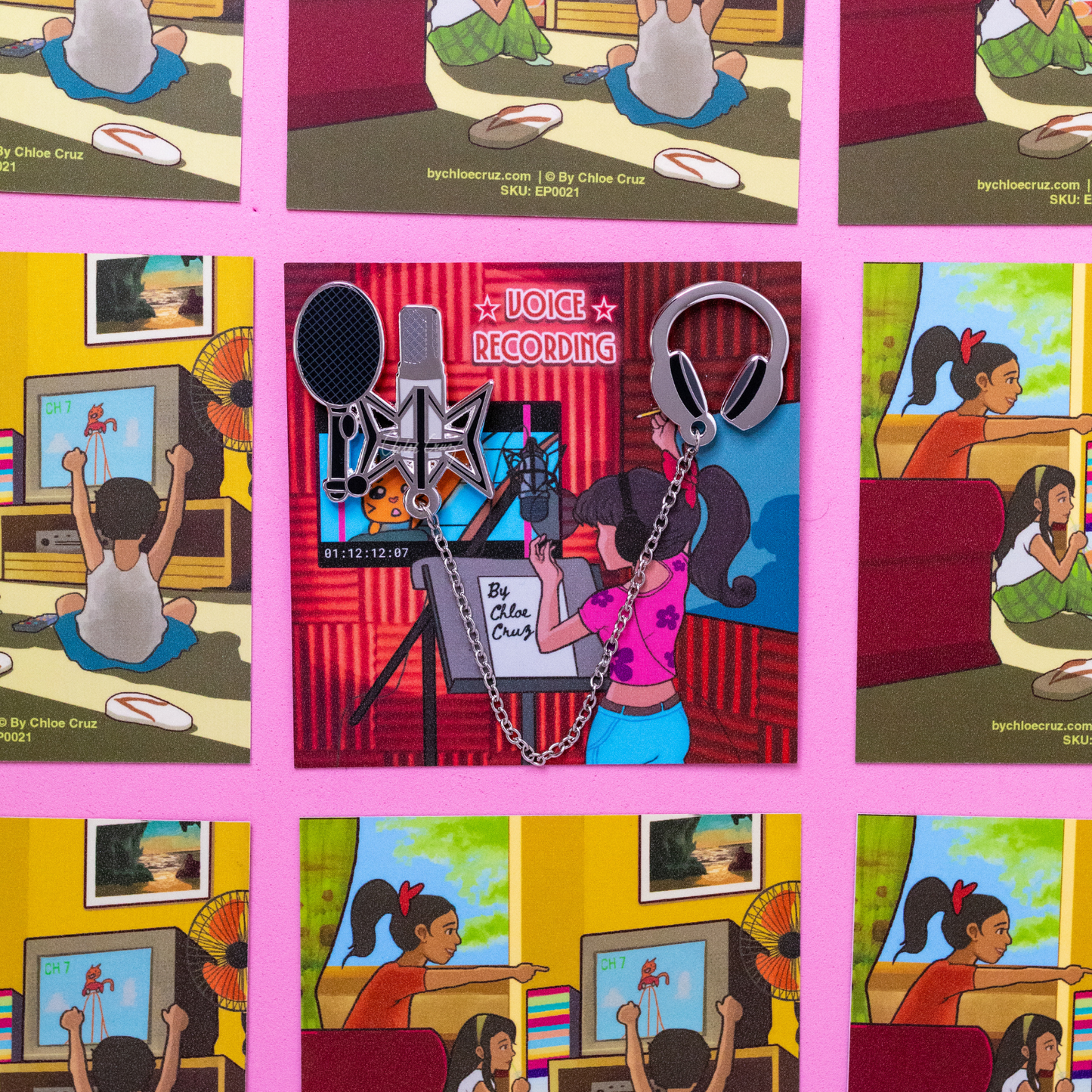 Voice Actor Enamel Pin