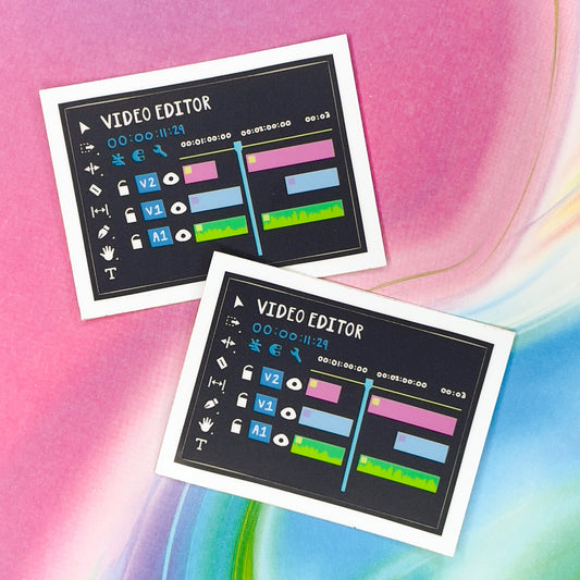 Video editor vinyl stickers
