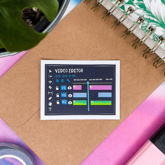 Video editor timeline vinyl sticker