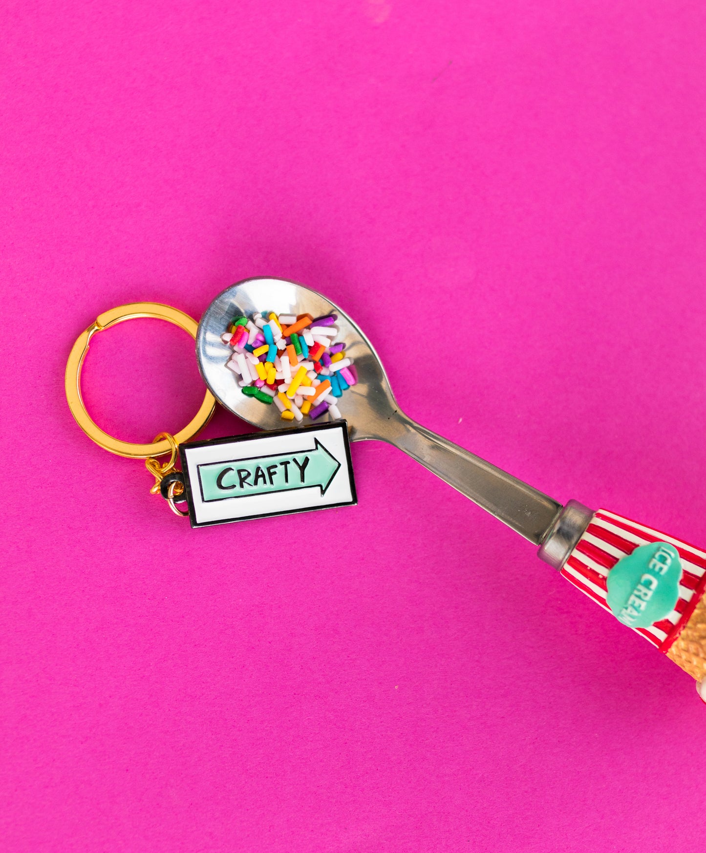 Crafty film food keychain