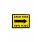 Crew Park black and yellow arrow sign enamel pin