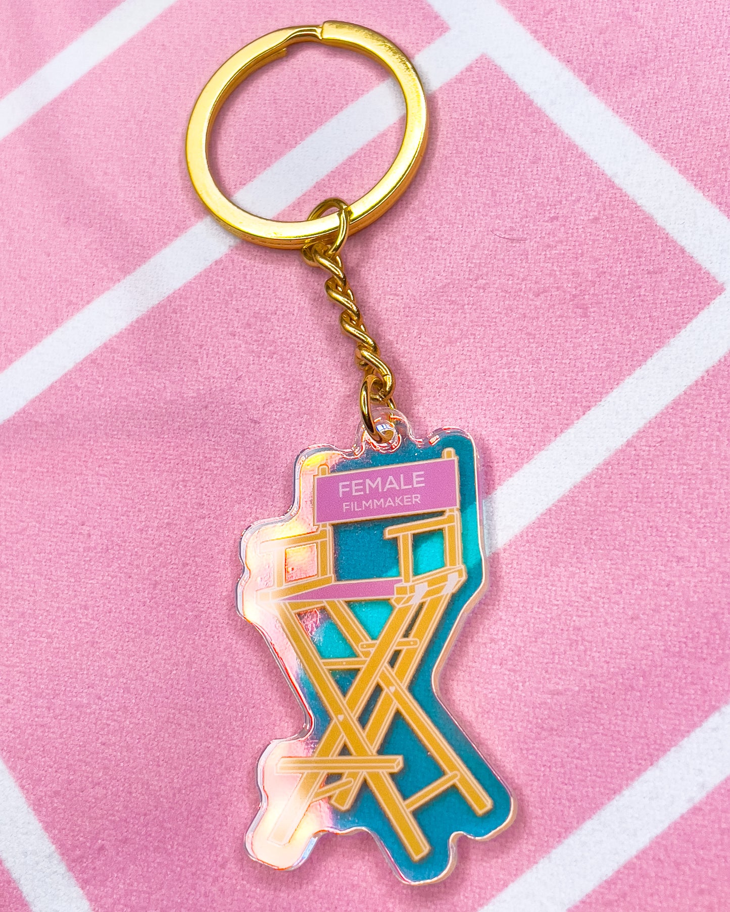 Female Filmmaker Keychain