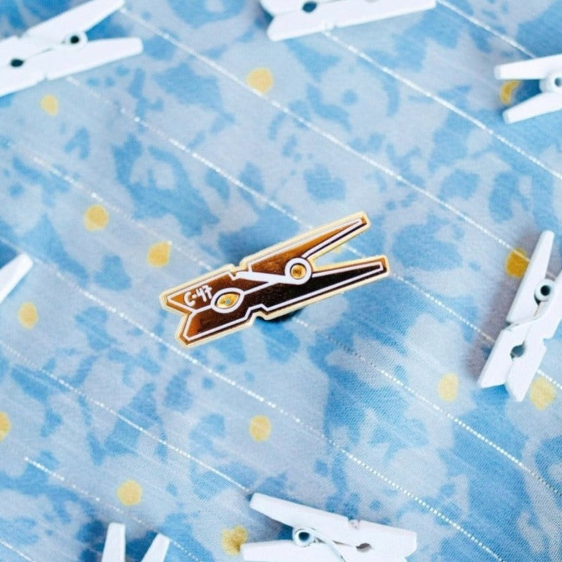 Rose Gold C-47 Enamel Pin