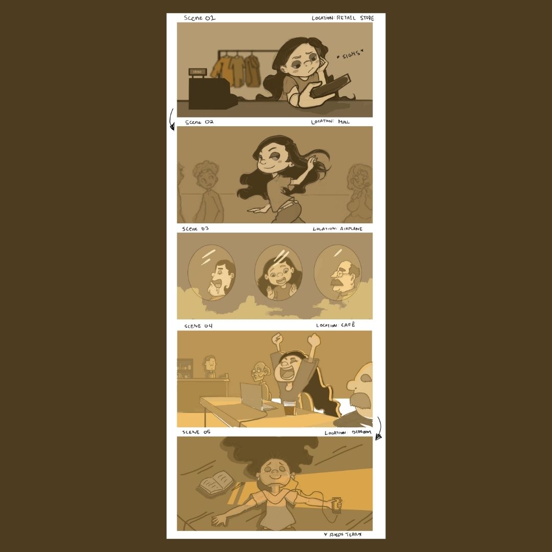 Film storyboard back packaging for the keychain